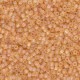 Miyuki Delica Perlen 11/0 - Transparent matte rainbow cantaloupe ab DB-852